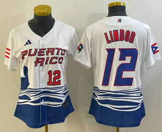 Women's Puerto Rico Baseball #12 Francisco Lindor Number 2023 White World Classic Stitched Jerseys,We sell and wholesale Women's Puerto Rico Baseball #12 Francisco Lindor Number 2023 White World Classic Stitched Jerseys on line form chian!